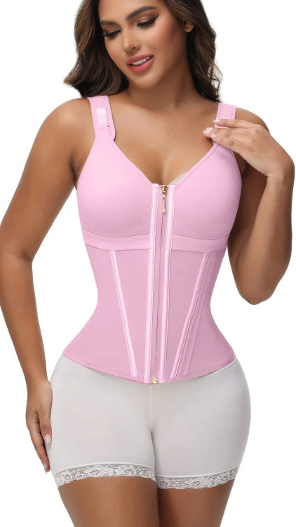 Extreme Latex Corset Waist Vest With Bra