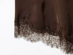 Brown Lace Slip Mini Dress