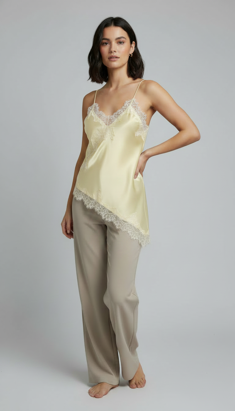 Black Lace Camisole Top
