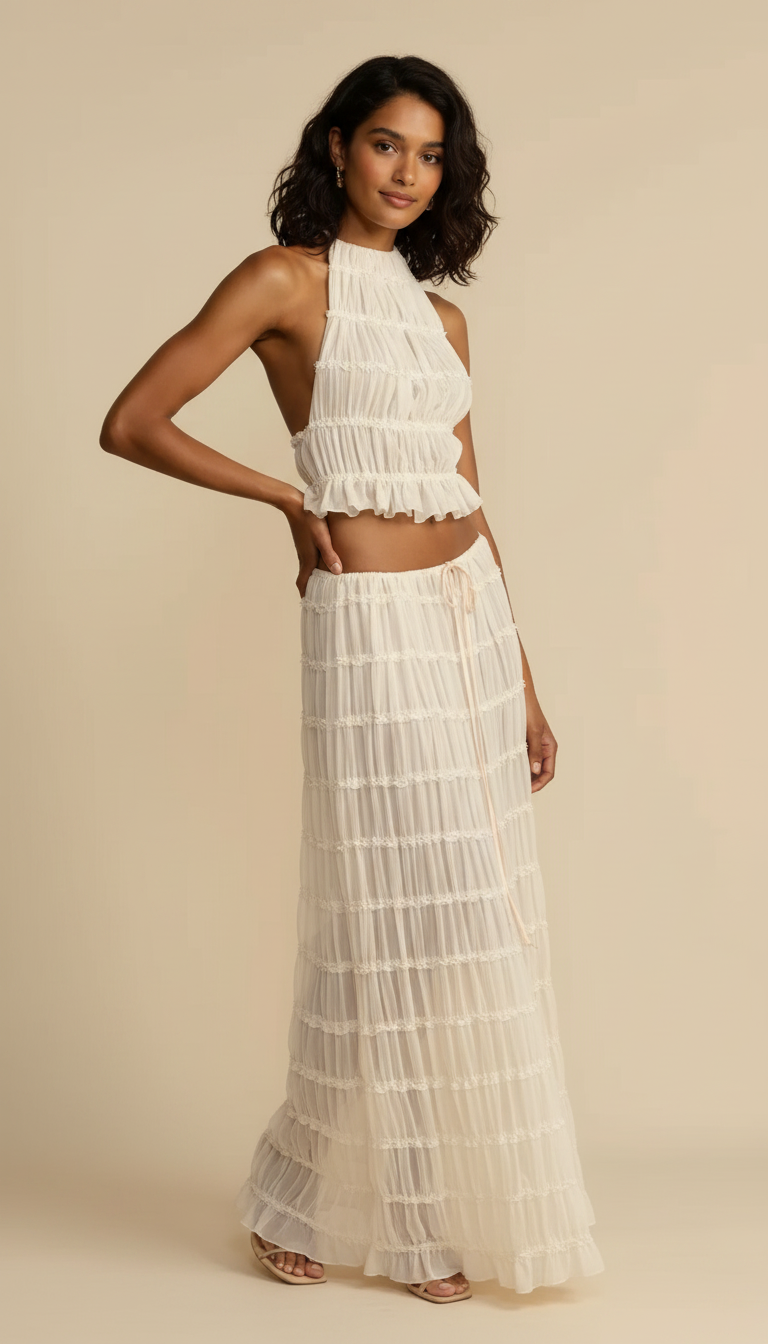 Halter Backless Two-Piece Set