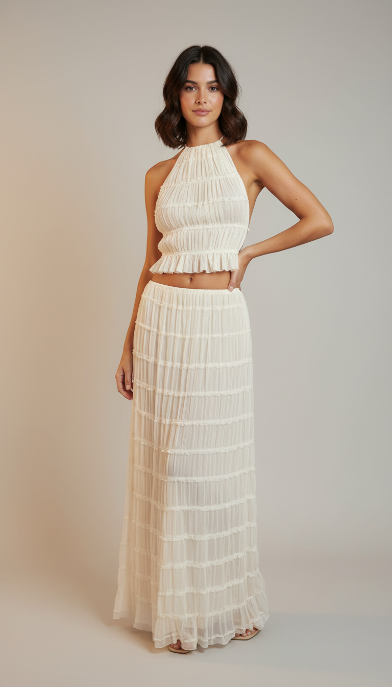 Halter Backless Two-Piece Set