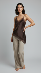 Black Lace Camisole Top