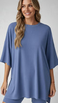 Split Hem Top & Biker Shorts