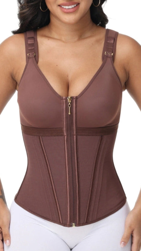 Extreme Latex Corset Waist Vest With Bra