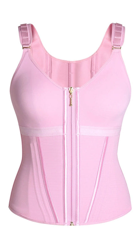 Extreme Latex Corset Waist Vest With Bra