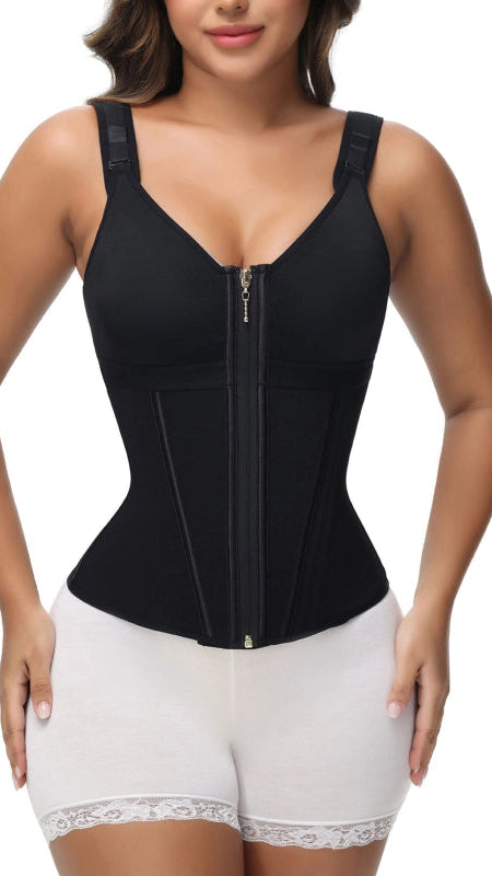 Extreme Latex Corset Waist Vest With Bra